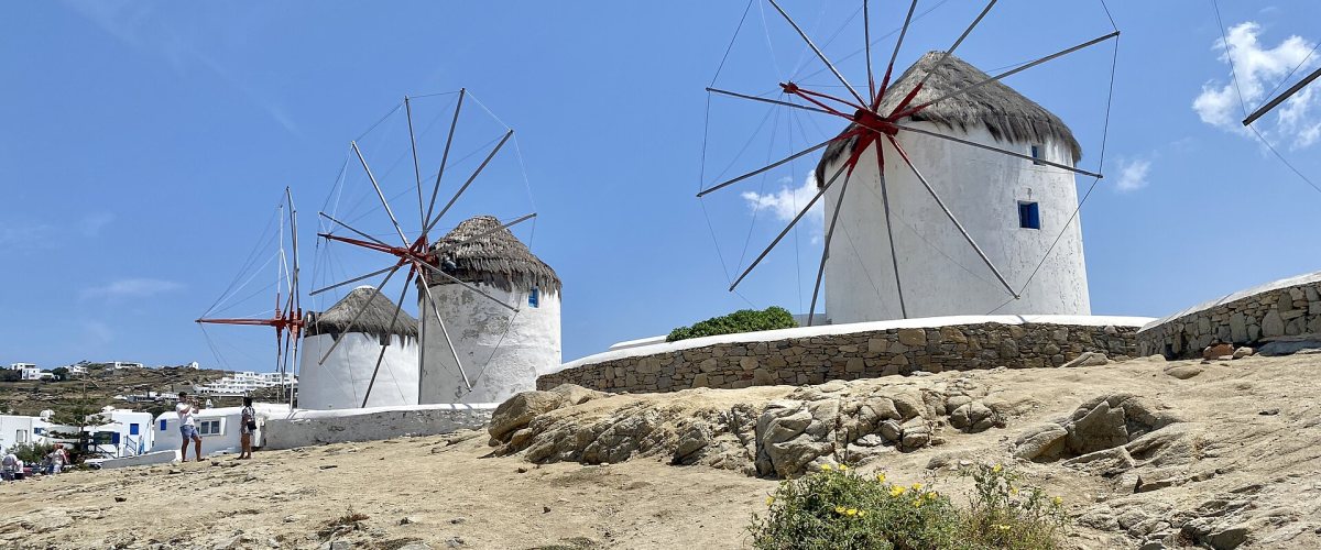 Mikonos Chora'da yel değirmenleri