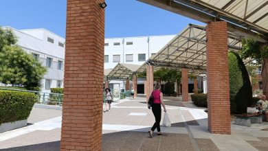 Selanik'te bir kamu hastanesinin giriş bölümü
